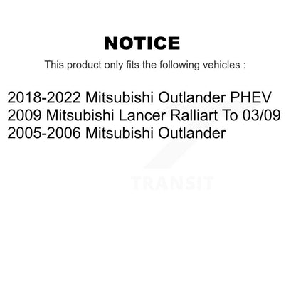 Kit de plaquettes en céramique pour Rotor de frein à disque, manteau avant pour Mitsubishi Outlander PHEV Lance