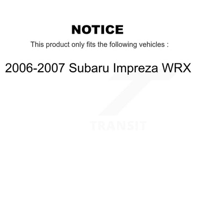 Rotor de frein à disque avec revêtement avant et kit de plaquettes en céramique pour Subaru Impreza WR 2006-2007