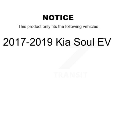 Kit de disques de frein à disque à revêtement avant et de plaquettes en céramique pour Kia Soul EV 2017 – 2019