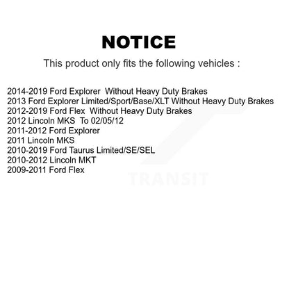 Kit de plaquettes en céramique pour Rotor de frein, manteau avant, pour Ford Explorer Flex Taurus Lincoln MK