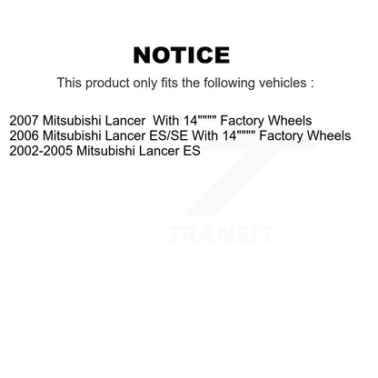 Rotors de frein à disque enduits avant et kit de plaquettes en céramique pour Mitsubishi Lancer