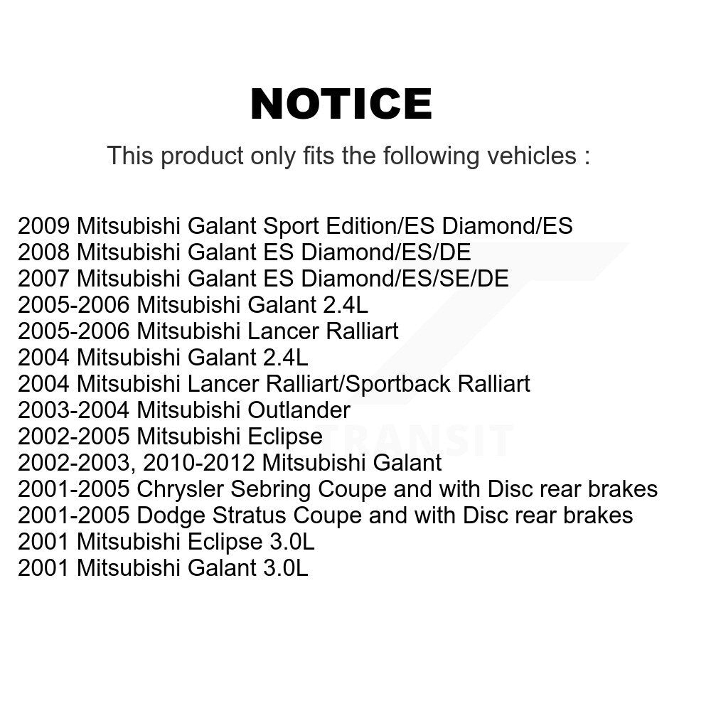 Kit de plaquettes de frein en céramique avec revêtement avant, pour Chrysler Sebring Mitsubishi Lance