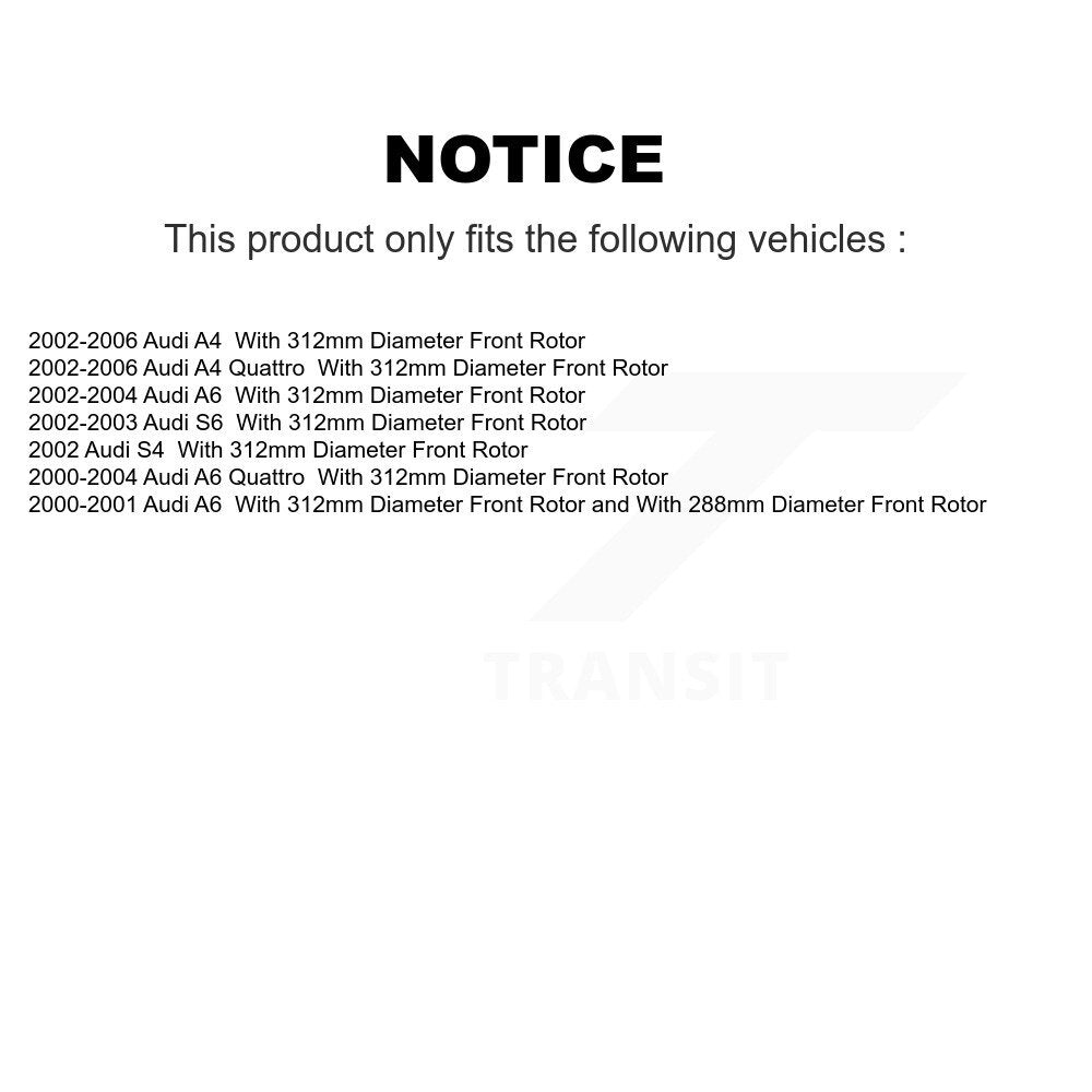 Kit de plaquettes de frein à disque semi-métalliques avec revêtement avant, pour Audi A4 Quattro A6 S6 S