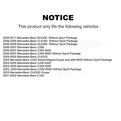 Kit de plaquettes de frein semi-métalliques pour rotors de frein avant, pour Mercedes-Benz C280 C240 CLK35