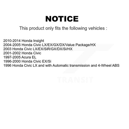 Rotor de frein à disque à revêtement avant et Kit de plaquettes en céramique pour Honda Civic Acura EL Insigh