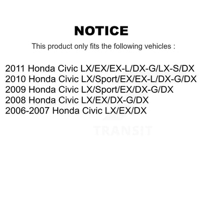 Rotors de frein à disque enduits avant et kit de plaquettes en céramique pour Honda Civic KGA-100656