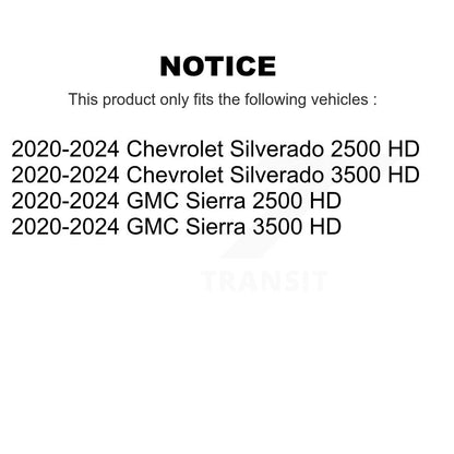 Rotor de frein à revêtement avant et Kit de plaquettes en céramique pour GMC Chevrolet Sierra 2500 HD 350