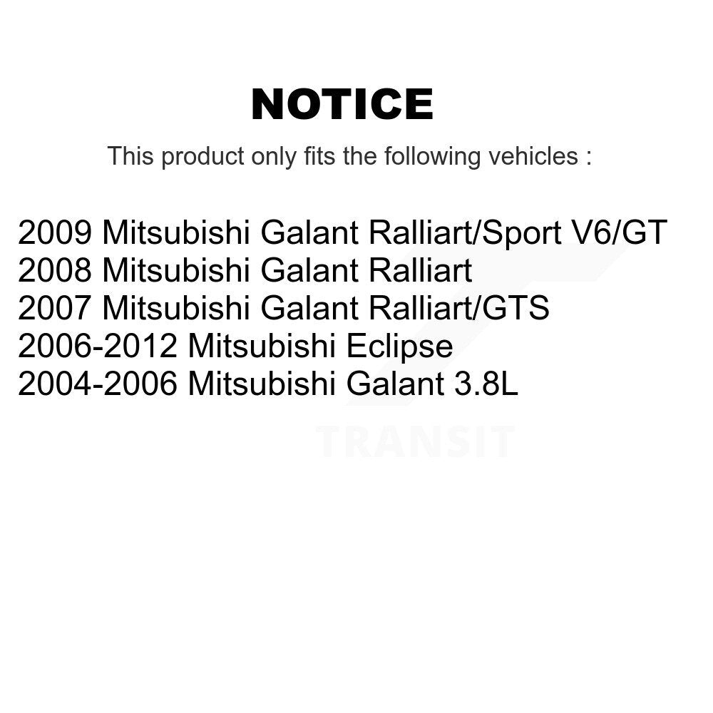 Rotors de frein à disque à revêtement avant et kit de plaquettes en céramique pour Mitsubishi Eclipse Galan