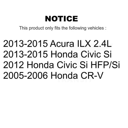 Rotor de frein à disque à revêtement avant et Kit de plaquettes en céramique pour Honda Civic CR-V Acura IL
