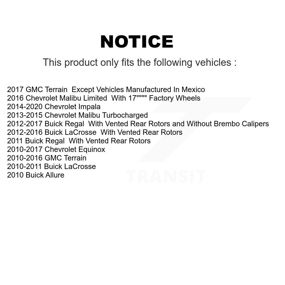 Kit de plaquettes en céramique pour Rotor de frein à revêtement avant, pour Chevrolet Equinox GMC Terrain Buic