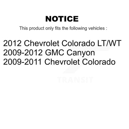 Rotors de frein à disque à revêtement avant, Kit de plaquettes en céramique pour Chevrolet Colorado GMC Canyo