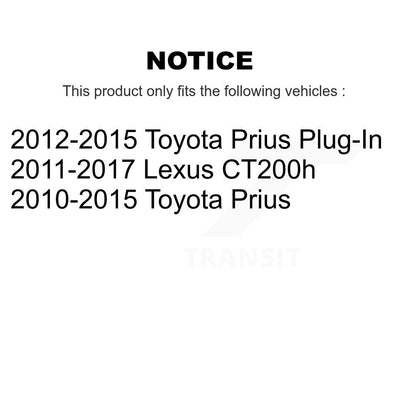 Kit de rotor de frein à revêtement avant et de plaquettes en céramique, pour Toyota Prius Lexus CT200h Plug-I