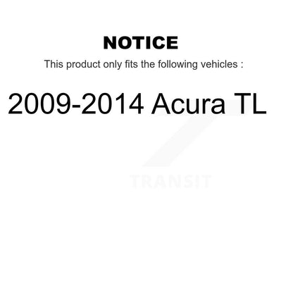 Rotors de frein à disque à revêtement avant et kit de plaquettes en céramique pour Acura TL 2009-2014