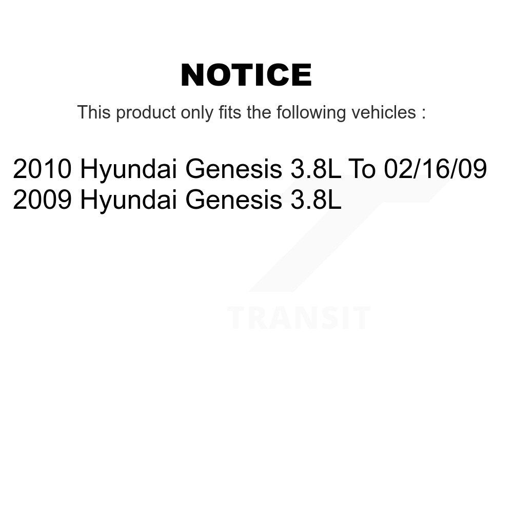 Kit de plaquettes en céramique avant et arrière et disques de frein enduits, pour Hyundai Genesis 3.8