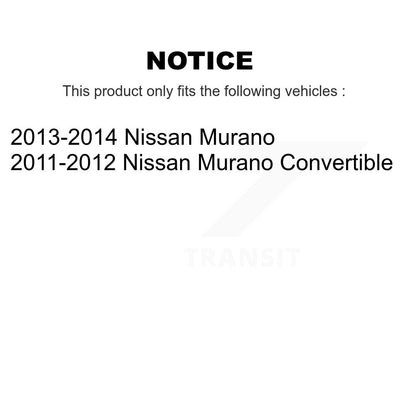 Kit de Rotor de frein à disque, revêtement de protection en céramique semi-métallique avant et arrière pour Nissan Muran