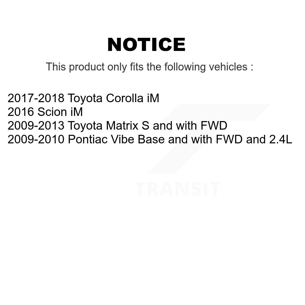 Kit de rotors de frein enduits de plaquettes en céramique avant et arrière, pour Toyota Matrix Pontiac Vibe i