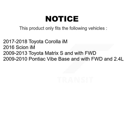 Kit de rotors de frein enduits de plaquettes en céramique avant et arrière, pour Toyota Matrix Pontiac Vibe i