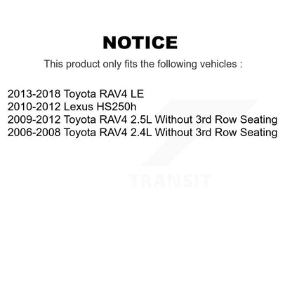Kit de rotors de frein à disque enduits de tampons en céramique avant et arrière, pour Toyota RAV4 Lexus HS250