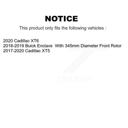 Kit de Rotor de frein enduit de plaquettes en céramique avant et arrière, pour Cadillac XT5 Buick autoclave XT