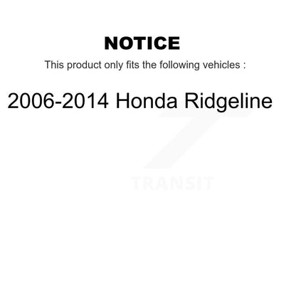 Kit de Rotor de frein à disque enduit de tampons en céramique avant et arrière pour Honda Ridgelin 2006 – 2014