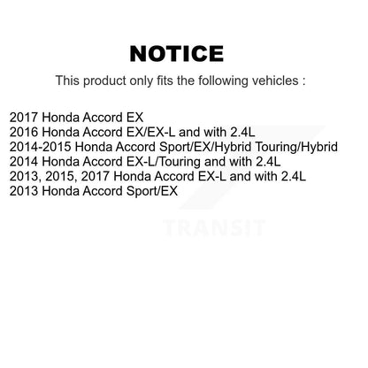 Kit de plaquettes en céramique avant et arrière et de rotors de frein à disque enduits pour Honda Accord