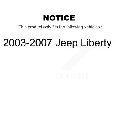 Kit de plaquettes semi-métalliques avant et arrière et rotor de frein revêtu pour Jeep Libert 2003-2007