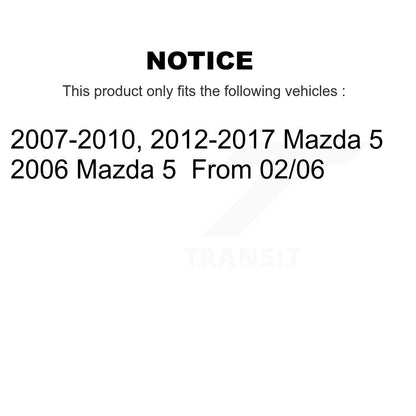Kit de plaquettes en céramique avant et arrière et de rotors de frein à disque revêtus pour Mazda 5 KGA-102421