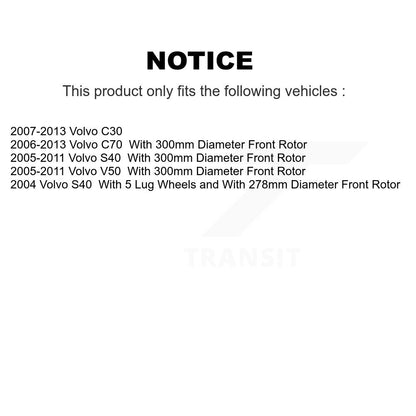 Kit de plaquettes en céramique avant et arrière et Rotor de frein à disque revêtu, pour Volvo S40 C30 V50 C7