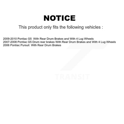 Kit de plaquettes en céramique avant et arrière et de rotors de frein à disque revêtus pour Pontiac G5 Pursuit