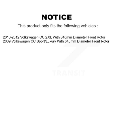 Kit de Rotor de frein à disque, revêtement de coussinets en céramique semi-métallique avant et arrière pour Volkswagen C