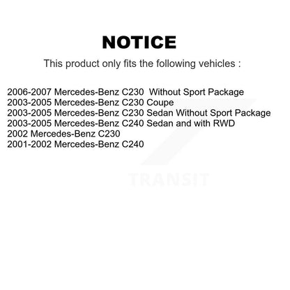 Kit de rotors de frein à revêtement semi-métallique avant et arrière, pour Mercedes-Benz C230 C24