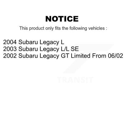 Kit de Rotor de frein à disque, revêtement de protection semi-métallique avant et arrière en céramique pour Subaru Legac