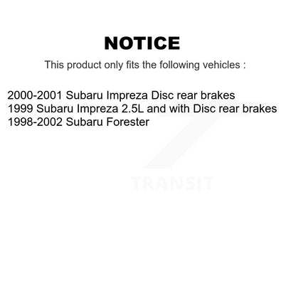Kit de rotors de frein avant et arrière semi-métalliques avec revêtement en céramique pour Subaru Foreste