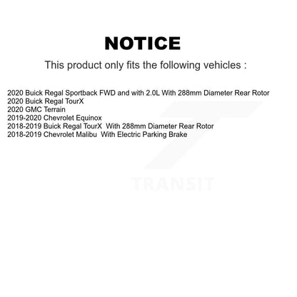 Kit de plaquettes en céramique pour Rotor de frein arrière, pour Chevrolet Equinox GMC Terrain Malib