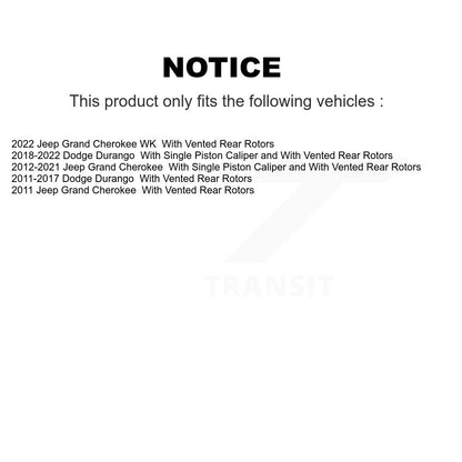 Kit de plaquettes en céramique pour Rotor de frein arrière, pour Jeep Grand Cherokee Dodge Durango W
