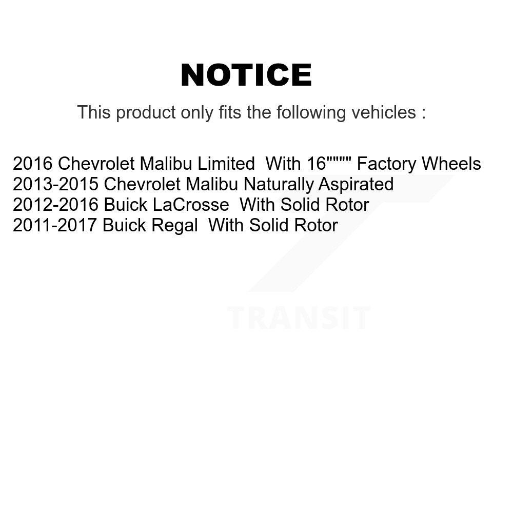 Kit de plaquettes en céramique pour Rotors de frein arrière, pour Chevrolet Malibu Buick Regal LaCross