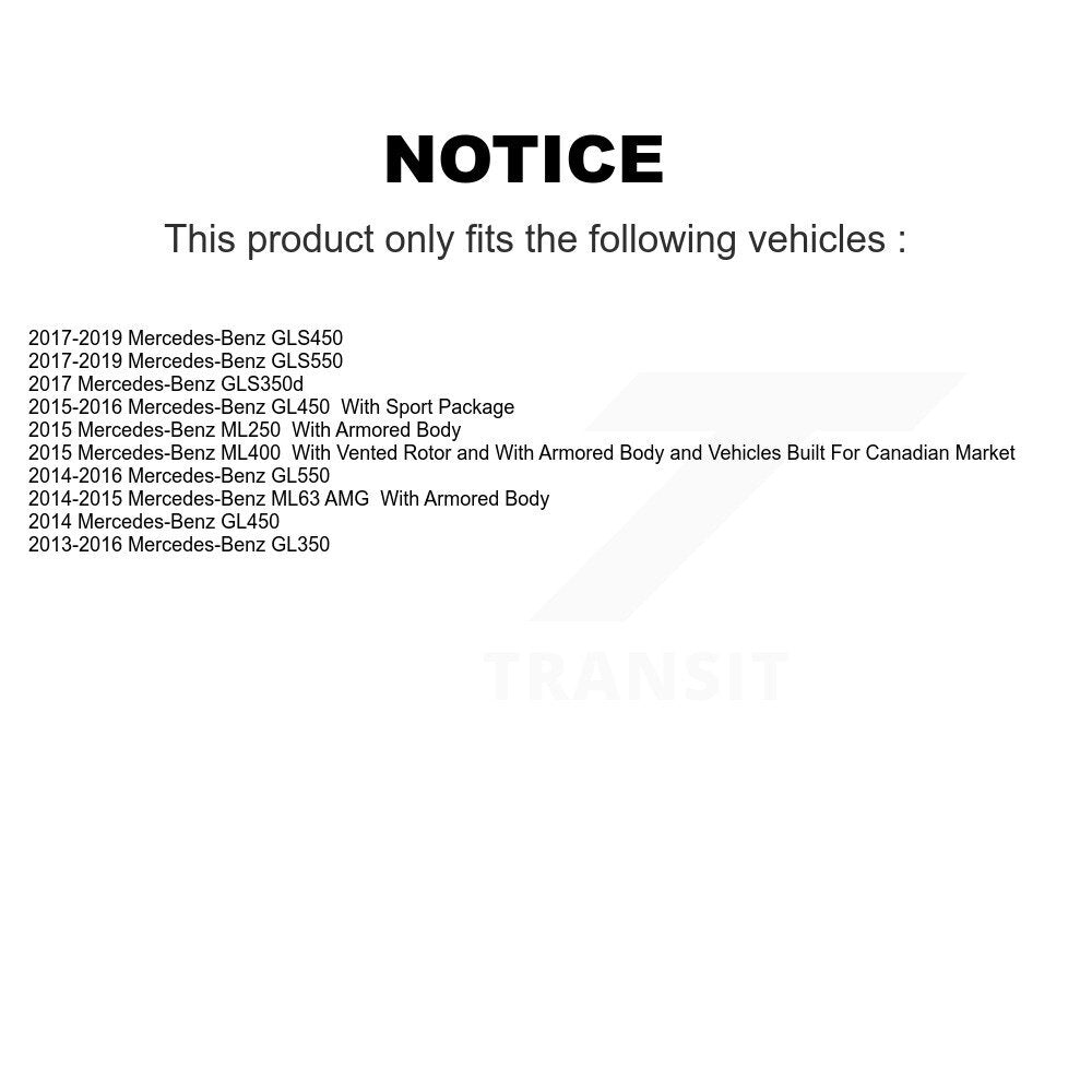 Kit de plaquettes en céramique pour Rotor de frein arrière, pour Mercedes-Benz GL350 GLS450 ML400 GL55