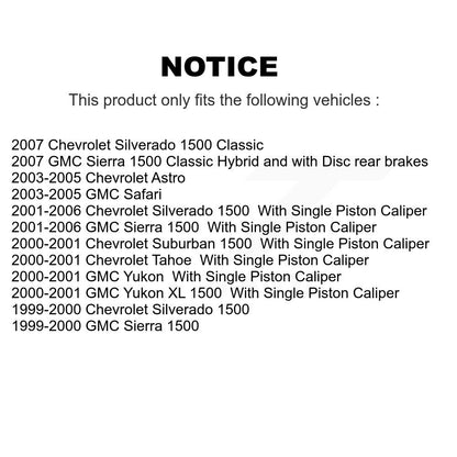 Kit de plaquettes en céramique pour Rotor de frein arrière, pour Chevrolet GMC Silverado 1500 Sierra X