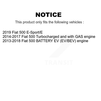 Kit de rotors de frein à disque à revêtement arrière et de plaquettes en céramique pour Fiat 500 KGA-103805