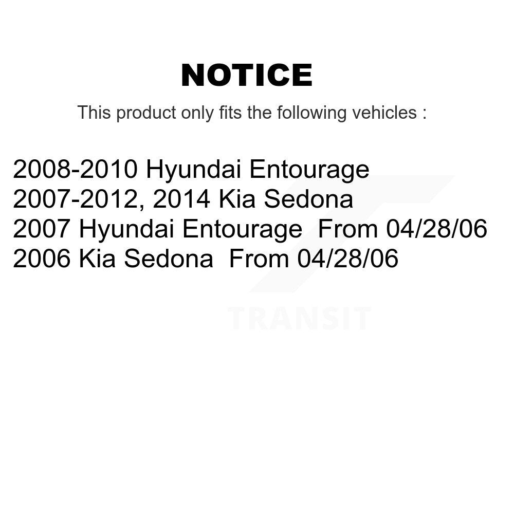 Rotors de frein à disque à revêtement arrière et Kit de plaquettes en céramique pour Kia Sedona Hyundai Entourag