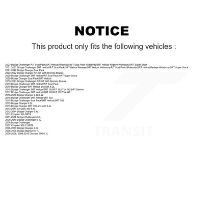 Rotors de frein à disque arrière, Kit de plaquettes semi-métalliques pour Dodge Charger Chrysler 30