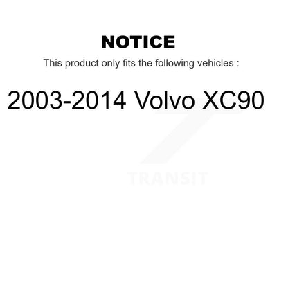 Rotors de frein à disque à revêtement arrière et kit de plaquettes semi-métalliques pour Volvo XC9 2003-2014
