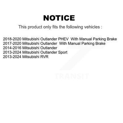 Kit de plaquettes de frein en céramique pour Rotors de frein arrière, pour Mitsubishi RVR Outlander PHEV Spor