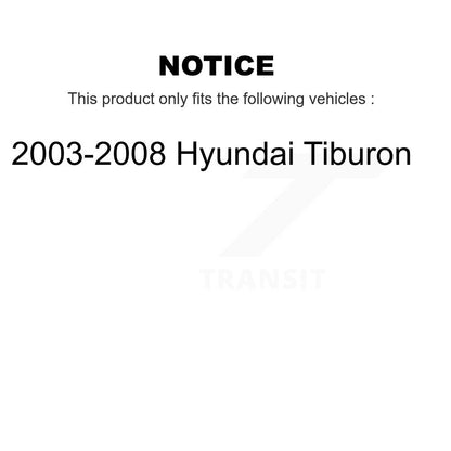 Rotors de frein à disque à revêtement arrière et kit de plaquettes en céramique pour Hyundai Tiburo 2003-2008