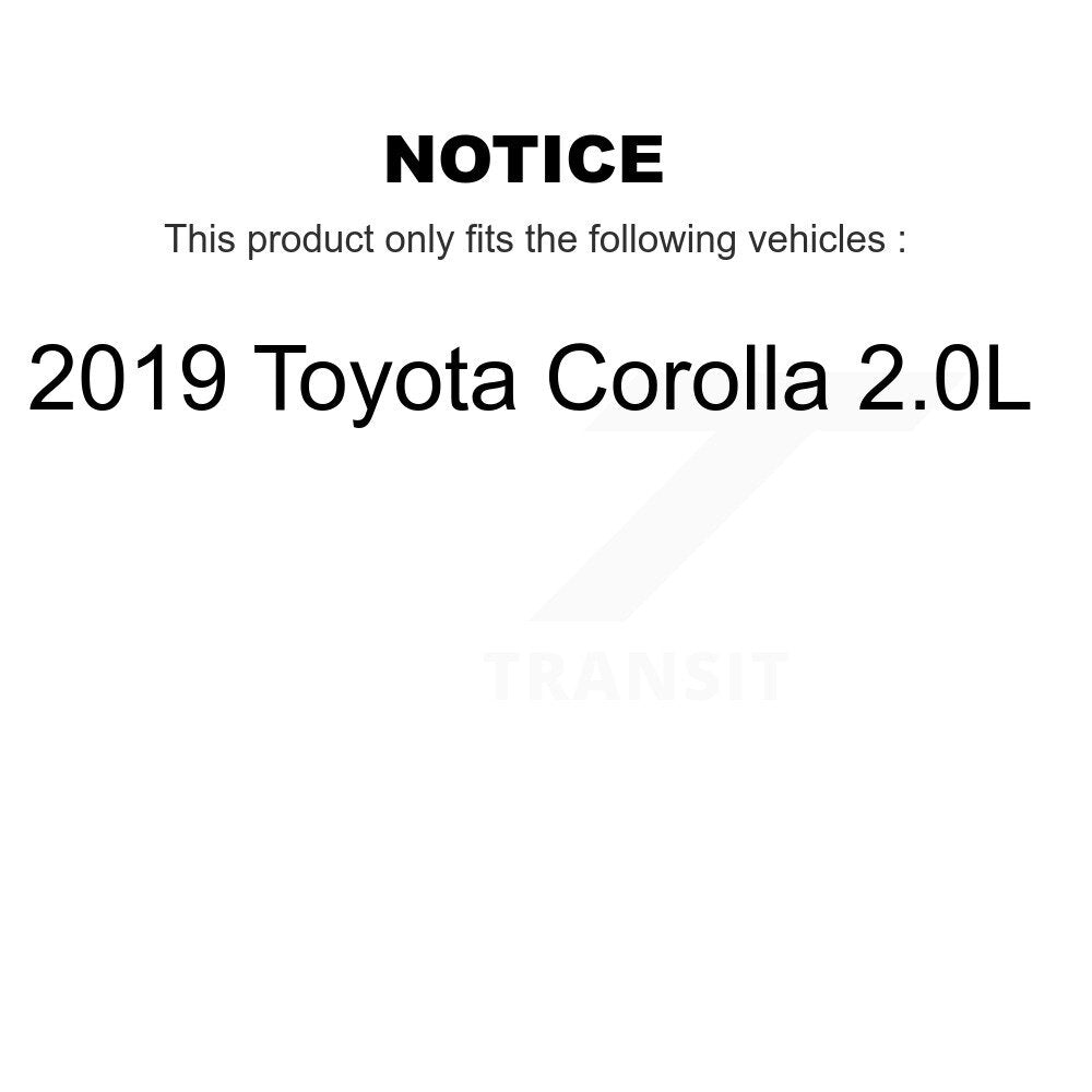 Kit de tambour avec revêtement de tampons en céramique, Rotor de frein avant et arrière (7 pièces) pour Toyota Corolla 2.0