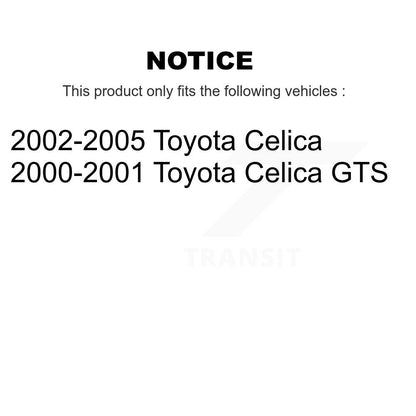 Rotors de frein à disque avant et arrière, tampons en céramique et Kit de tambour enduit pour Toyota Celica