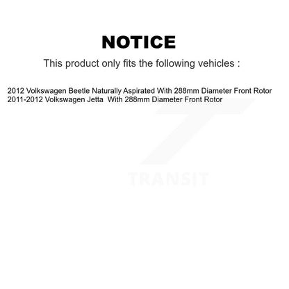 Kit de tambour de revêtement de tampon semi-métallique de Rotor de frein à disque avant et arrière pour Volkswagen Jett