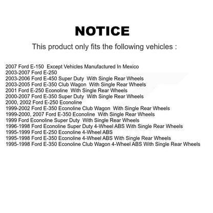 Kit de plaquettes semi-métalliques de moyeu de Rotor de frein de manteau avant pour Ford E-350 Super Duty E-25