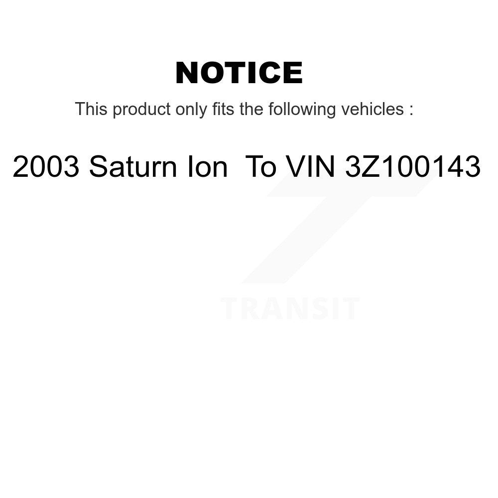 Kit de tambour à revêtement en céramique, Rotors de frein à disque avant et arrière (9 pièces) pour Saturn Io 2003