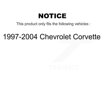 Kit de rotor de frein recouvert de plaquettes en céramique avant et arrière (6 pièces) pour Chevrolet Corvett 97-04